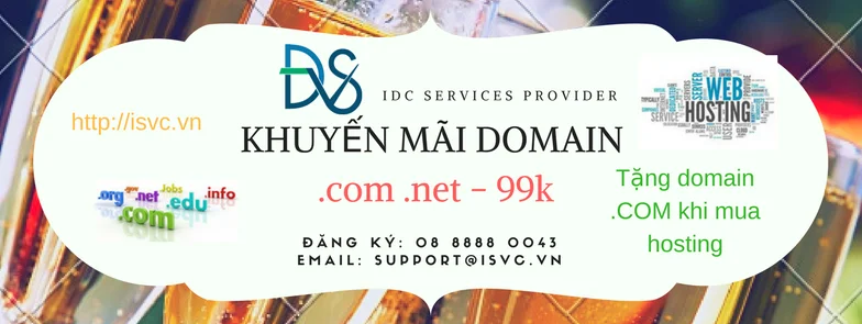 Khuyến mãi tên miền .COM .NET đồng giá 109.000 VNĐ