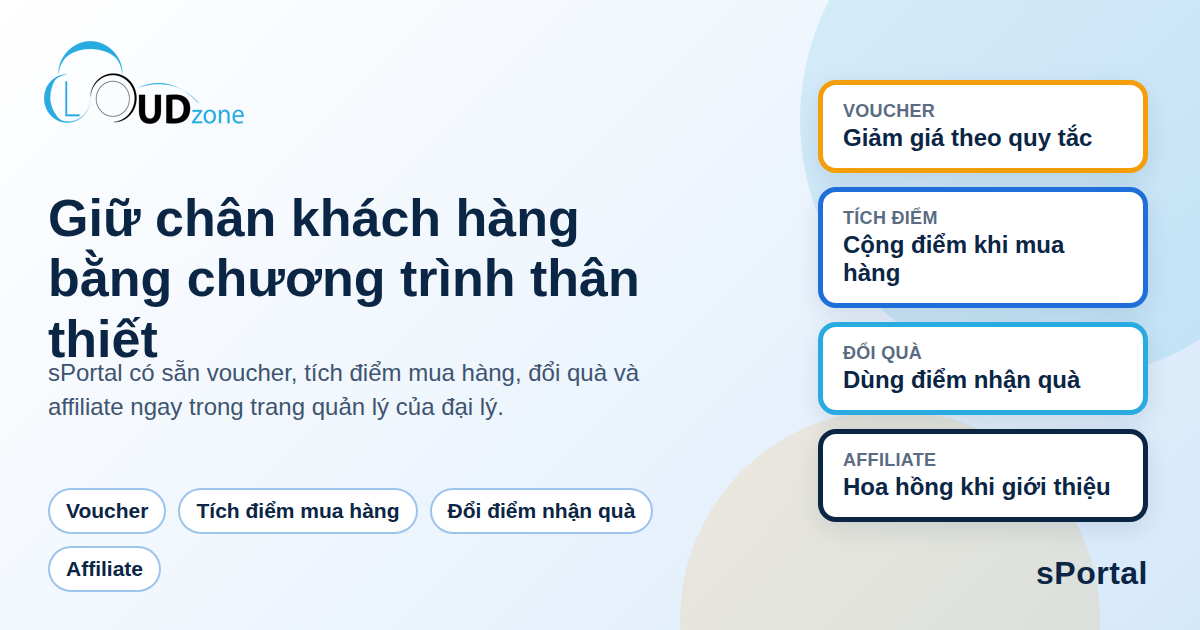 Chương trình khách hàng thân thiết trên sPortal: giữ chân khách bằng voucher, tích điểm, đổi quà và affiliate