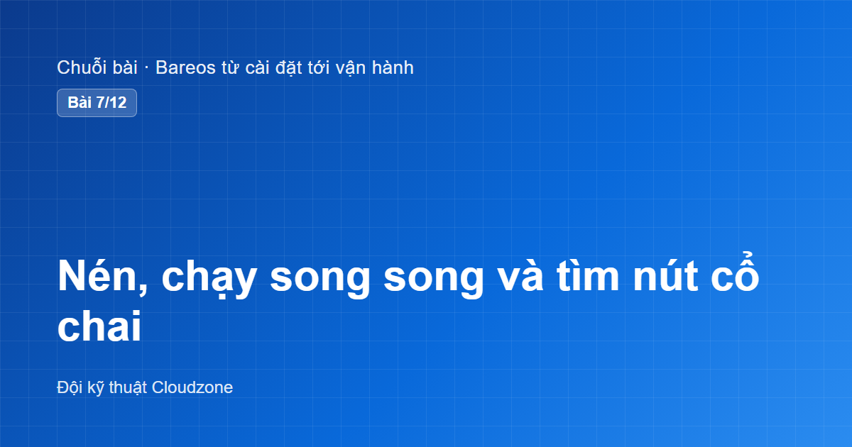 Nén, chạy song song và tìm nút cổ chai trong Bareos