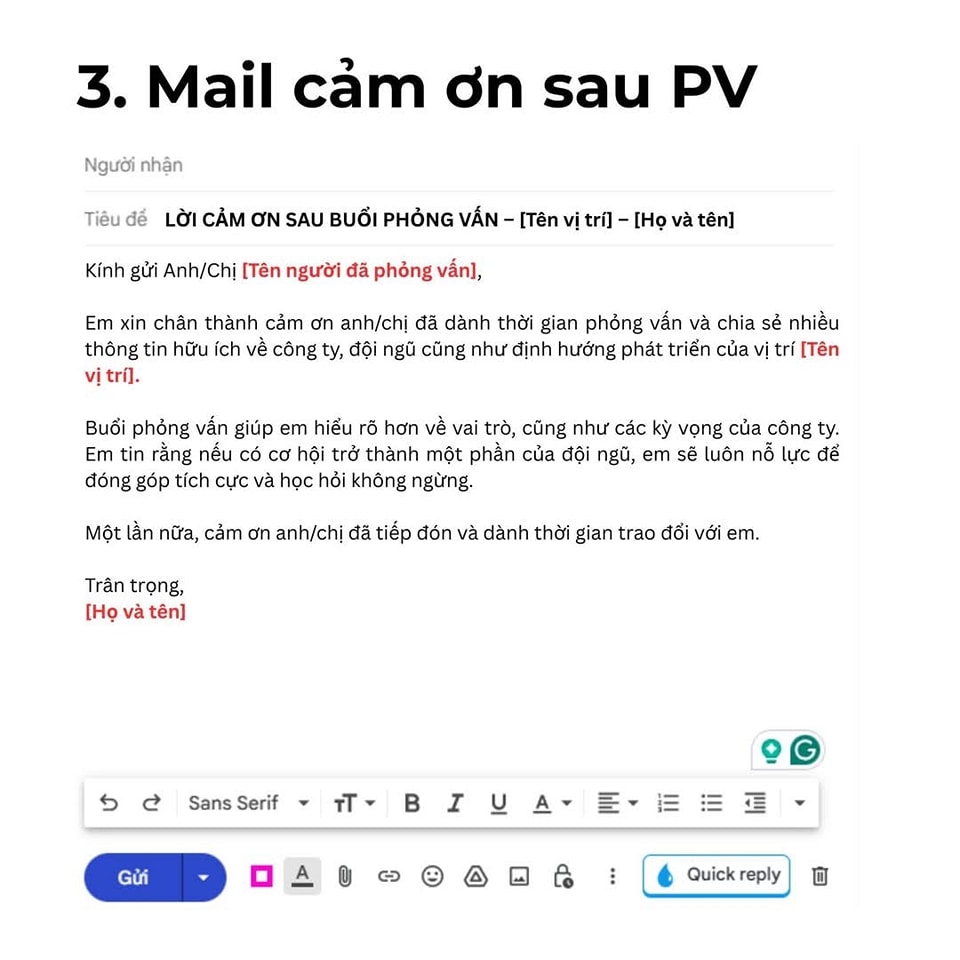 Mail cảm ơn sau phỏng vấn: Điểm cộng không thể bỏ qua!