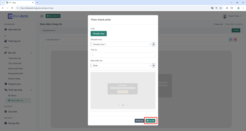 Hướng dẫn xây dựng website Blog | CV & Blog