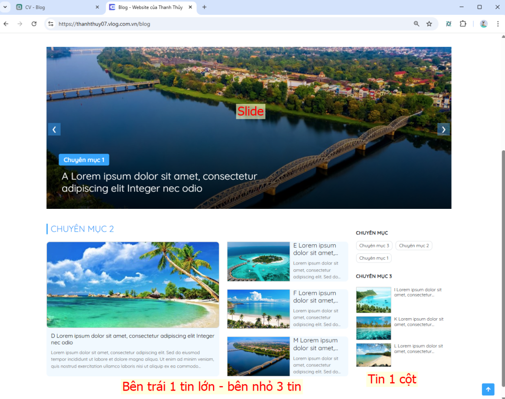 Hướng dẫn xây dựng website Blog | CV & Blog