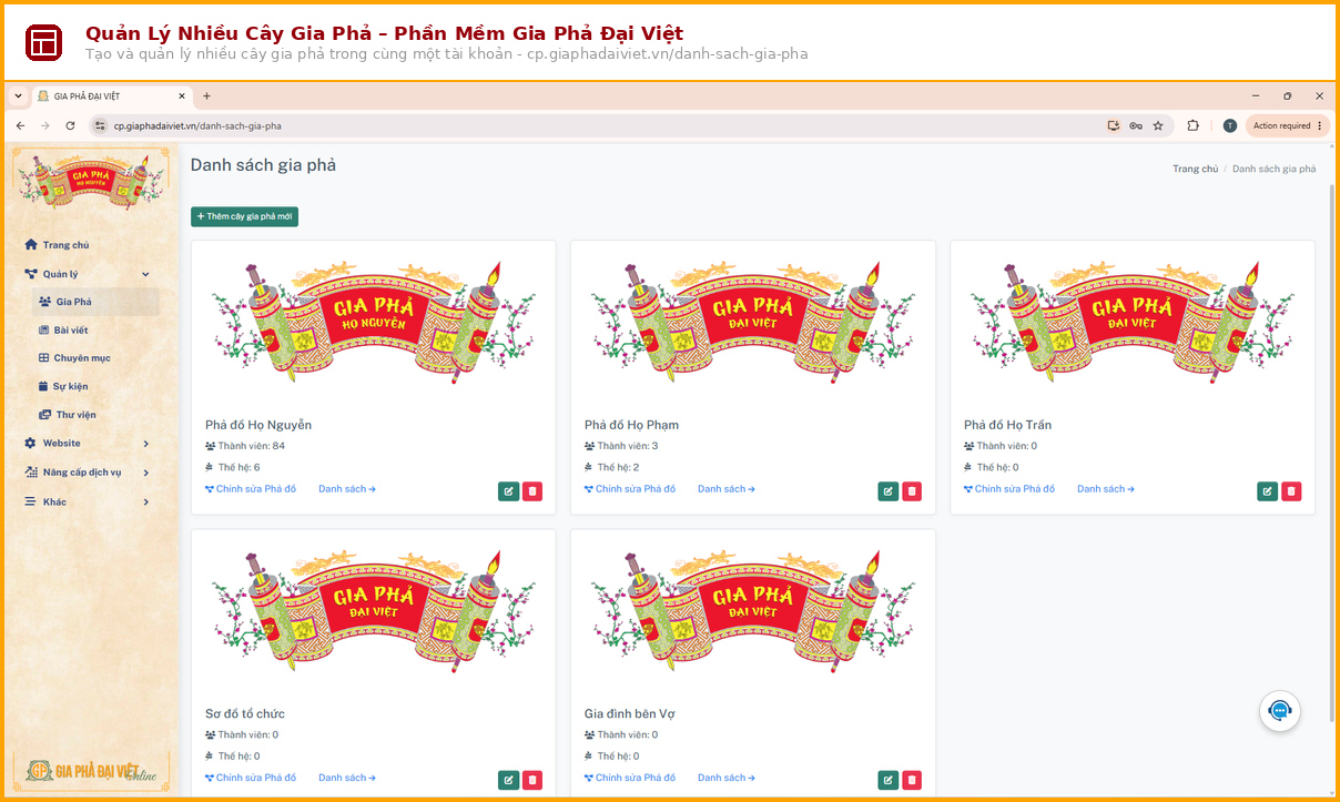 Trang quản trị Gia Phả Đại Việt tại cp.giaphadaiviet.vn