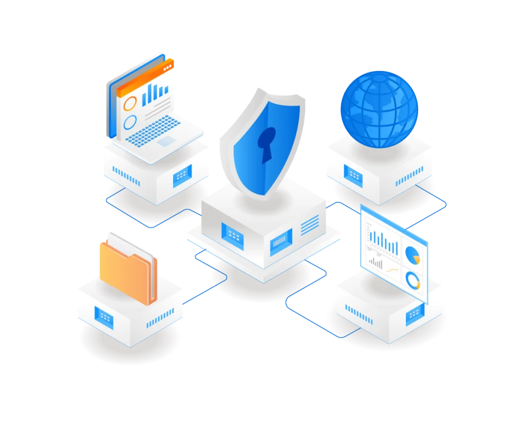 Sơ đồ dịch vụ Endpoint Security Cloudzone bảo vệ máy chủ, dữ liệu và ứng dụng